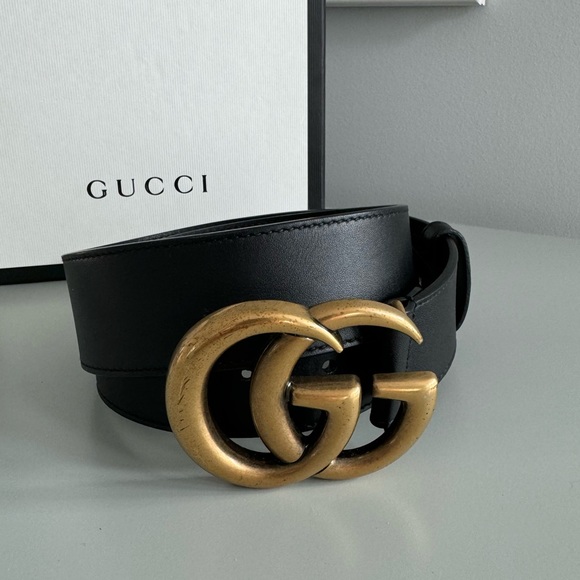 Wide Leather Gucci Belt - Picture 4 of 8